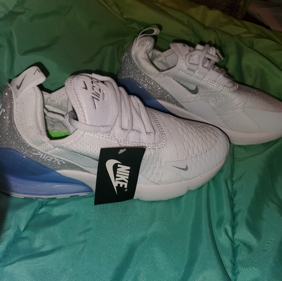 nike silver glitter trainers